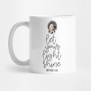 Let your light shine, african american afro woman Mug